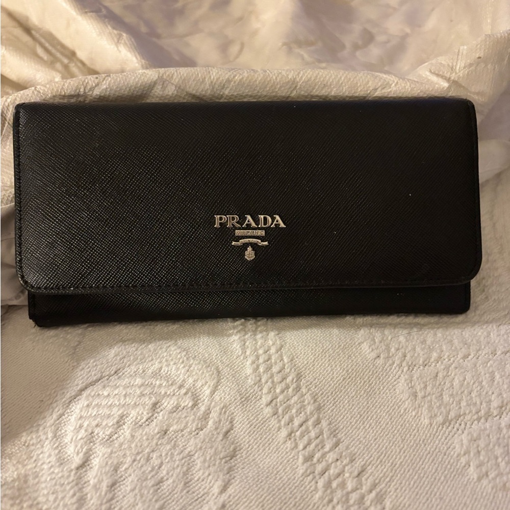 Prada Black Saffiano Leather Wallet